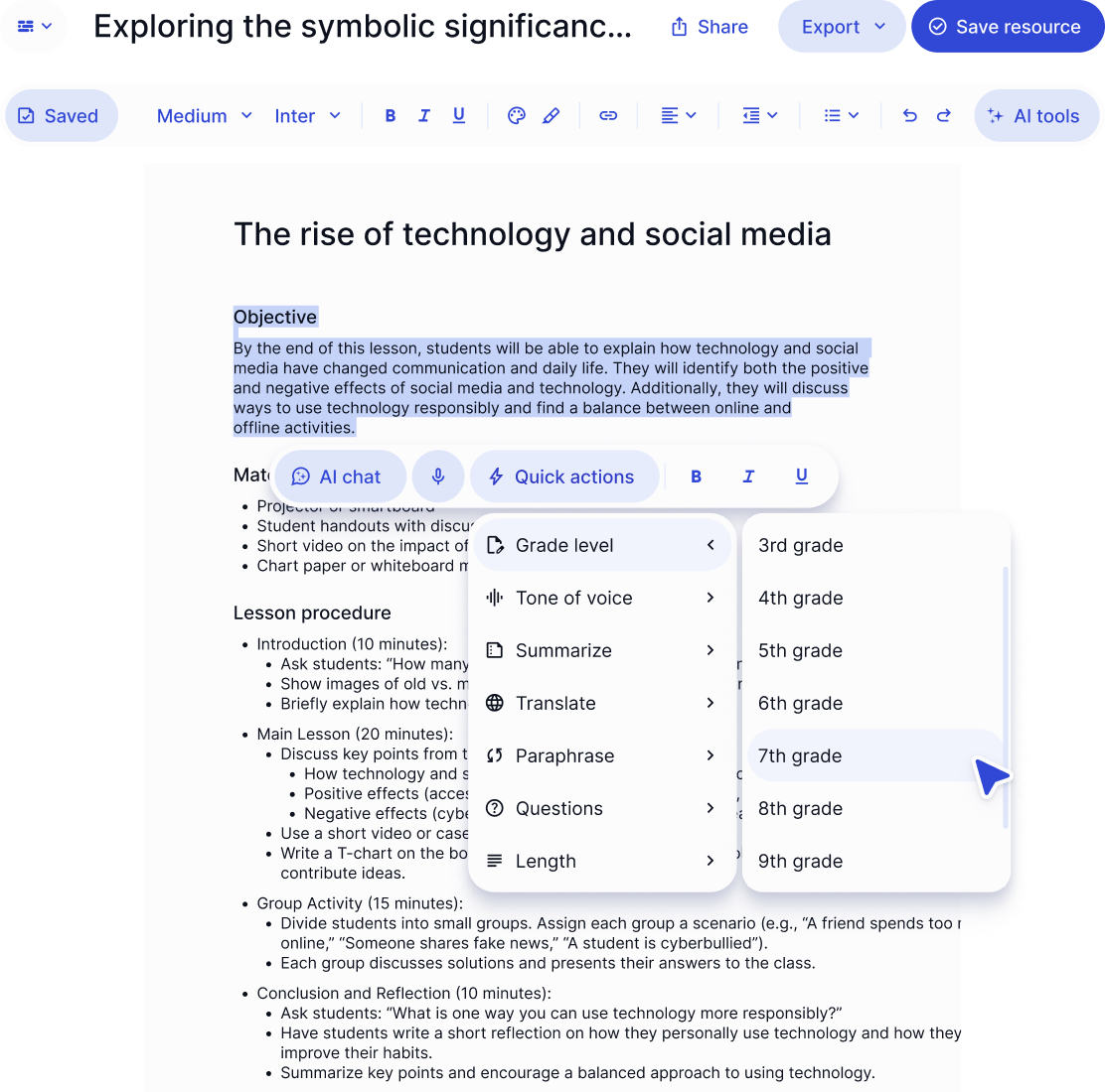 AI-assisted differentiation