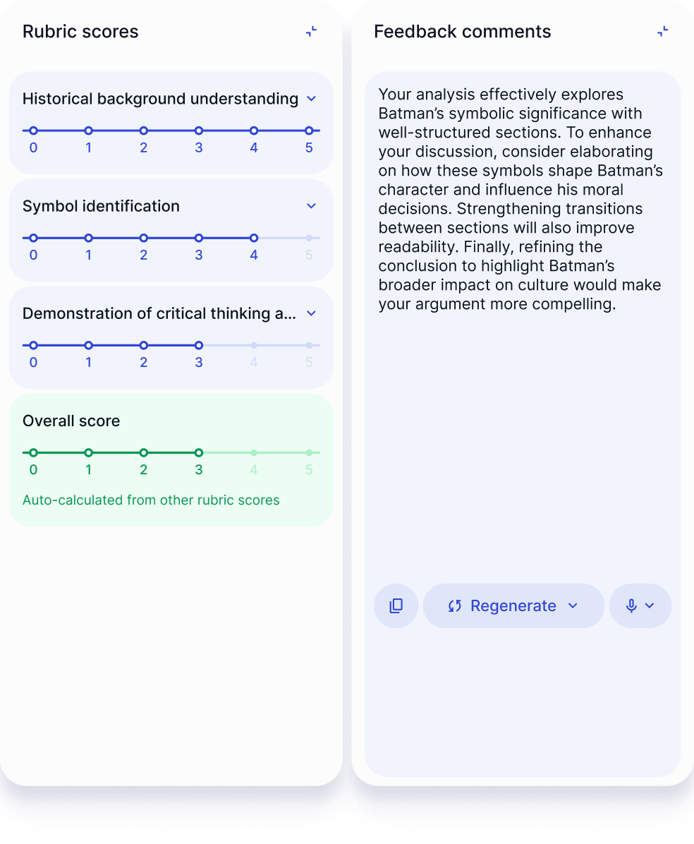 Set up your assignment with a rubric and instructions image